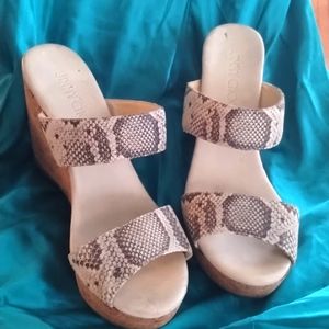 jimmy choo snake skin wedges